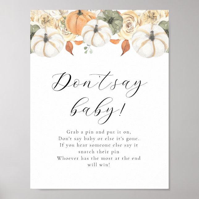 Don't Say Baby Game Sign (Front)