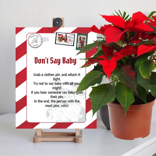Dont Say Baby santas letter north pole postmarked Poster