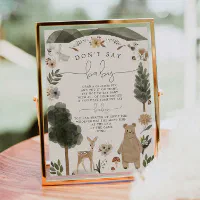 Don't Say Baby Woodland Baby Shower Game Rustic Forest 