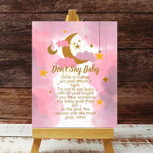 Dont say baby Twinkle Twinkle Little Star Pink Poster