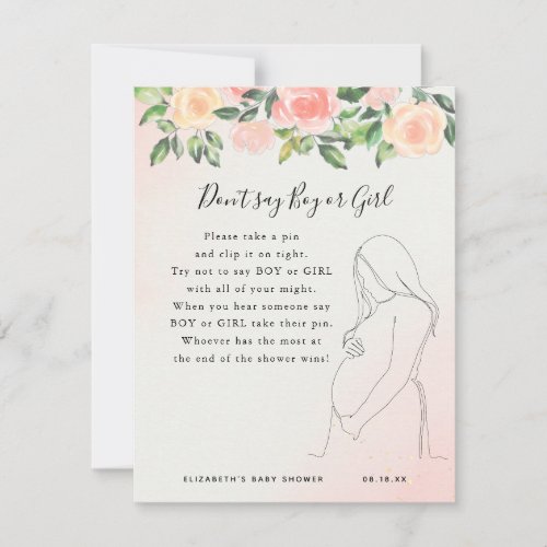 Dont Say Boy Or Girl  Baby Shower Game