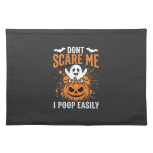 Don't Scare Me Halloween Ghost Pumpkin Design Cloth Placemat