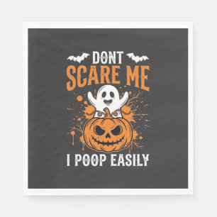 Don't Scare Me Halloween Ghost Pumpkin Design Napkins
