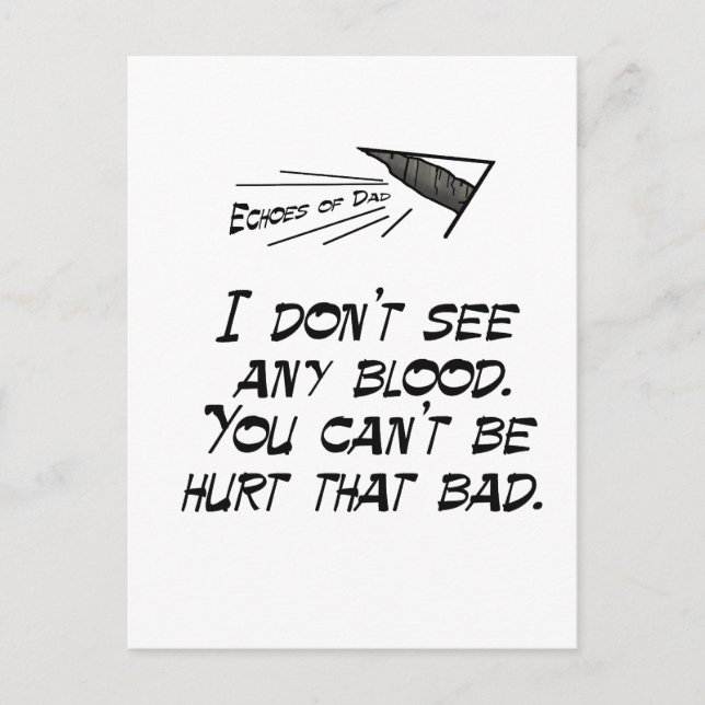 Don't see any blood postcard (Front)