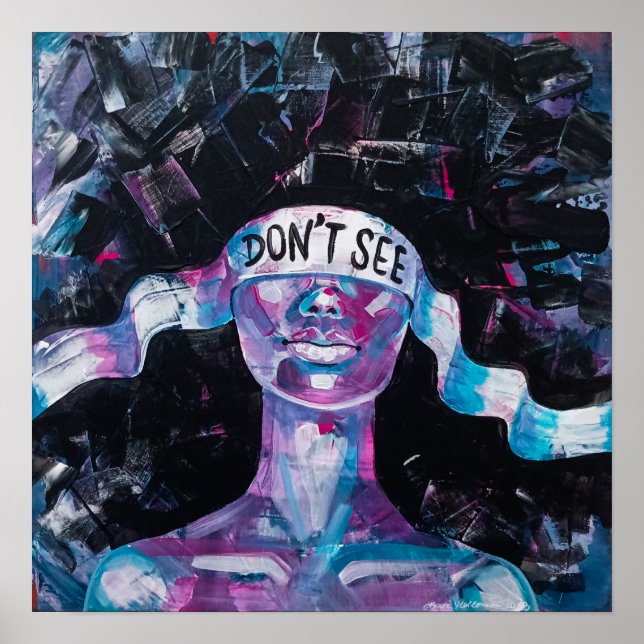 "Don't see" DV awareness Art Poster (Front)