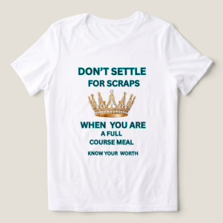 DON'T SETTLE FOR LESS Women's gold queen crown Tri-Blend Shirt