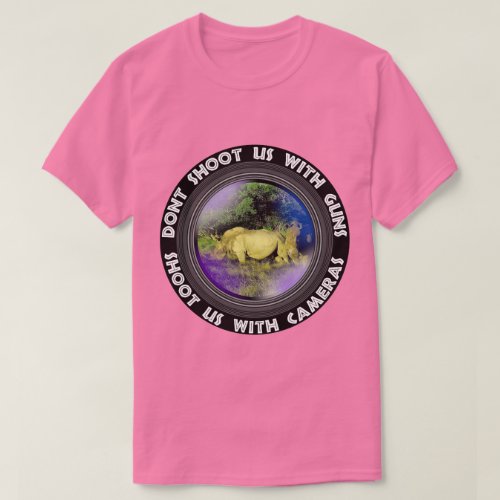 Dont Shoot Us Rhino Couple T_Shirt