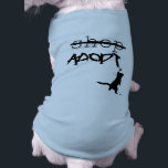 "Don't Shop - ADOPT" T-Shirt<br><div class="desc">Featuring artwork by Mike Korn. Image was created using aerosol, photographic and new media methods. Proceeds from EVERY sale of this item will be donated to an animal rescue in the Las Vegas, NV area!</div>