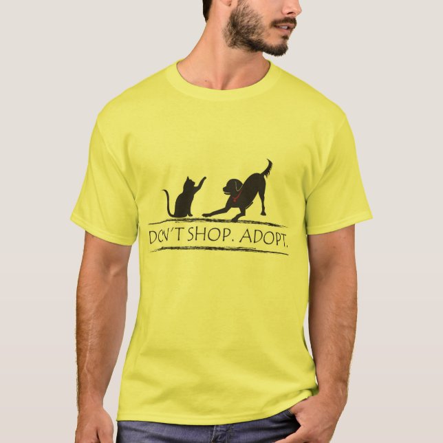 Don't Shop - Adopt! T-Shirt (Front)