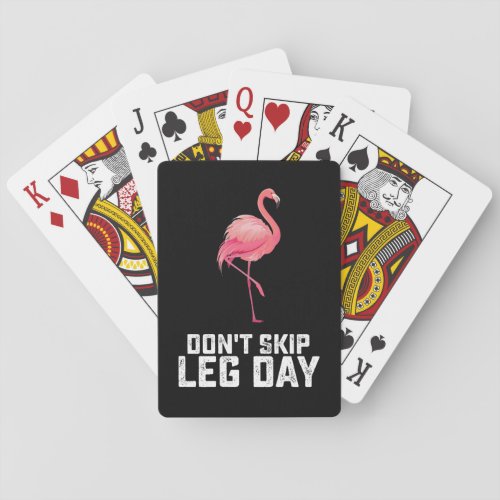 Dont Skip Leg Day Flamingo Workout Gym Fitness Poker Cards