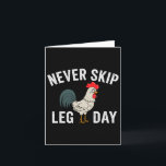 Don't Skip Leg Day Gym Rooster Funny Workout Weigh Card<br><div class="desc">Don't Skip Leg Day Gym Rooster Funny Workout Weightlifting 2</div>