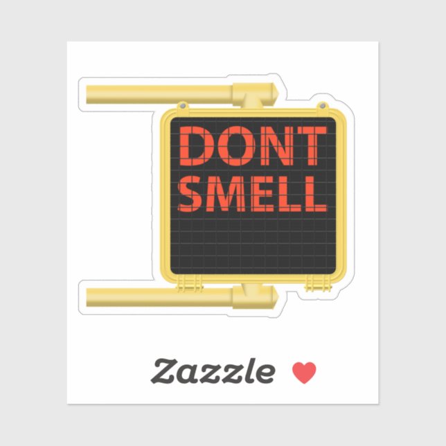 Don't Smell Cross Walk Sign Sticker (Sheet)