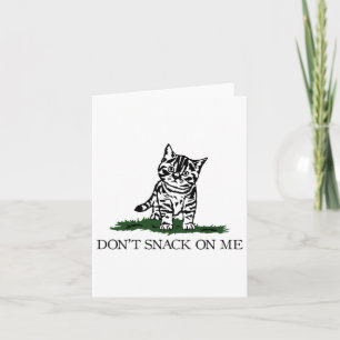 Don't Snack On Me Yellow Cat Theyre Eating Pets Fu Card