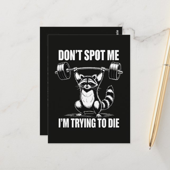 Dont Spot Me Im Trying to Die Postcard (Front/Back In Situ)