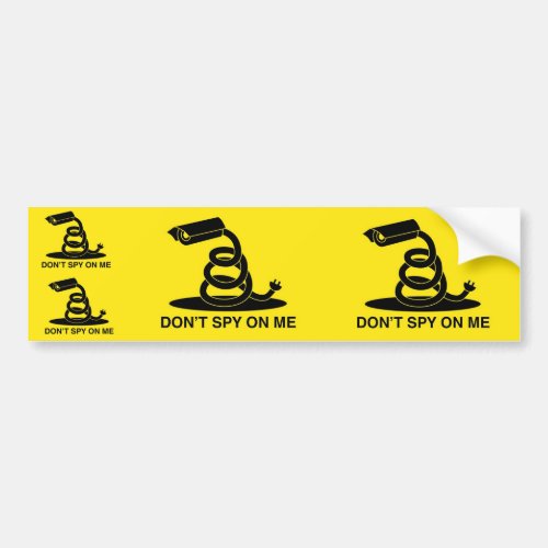 Dont Spy On Me Gadsden Flag Bumper Sticker