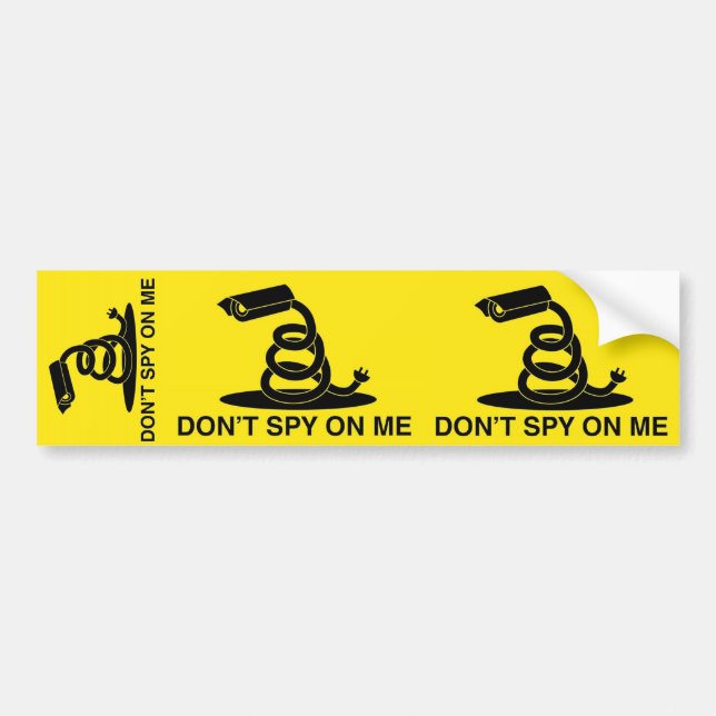 Don't Spy On Me Gadsden Flag Bumper Sticker (Front)