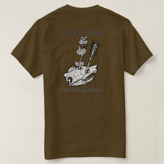 Don't Starve Starve The System Snapping Turtle T T-Shirt (Design Back)