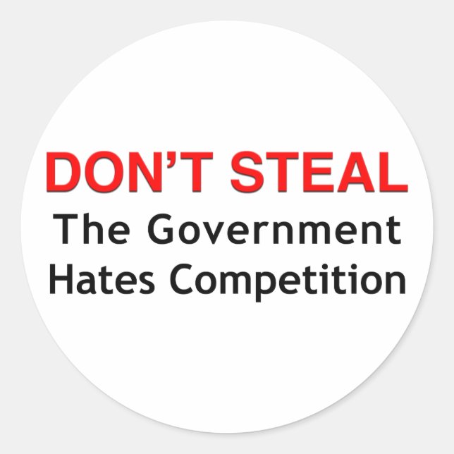 Don't Steal Classic Round Sticker (Front)