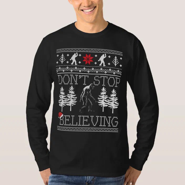Christmas Shirt Believe Bigfoot Shirt Christmas Bigfoot Shirt Sasquatch Santa Shirt Bigfoot Lover Christmas Gift Bigfoot Xmas T Shirt