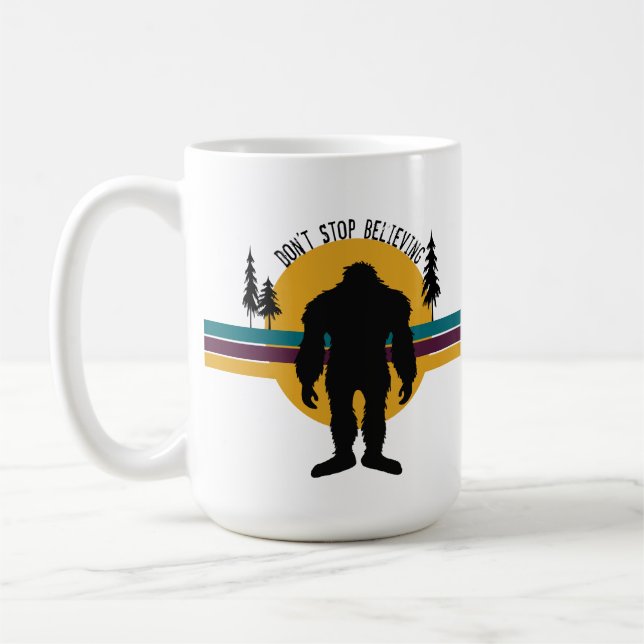 Don't Stop Believing Bigfoot Mug (Left)