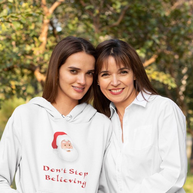 Don't Stop Believing Santa Hoodie (Santa Christmas)