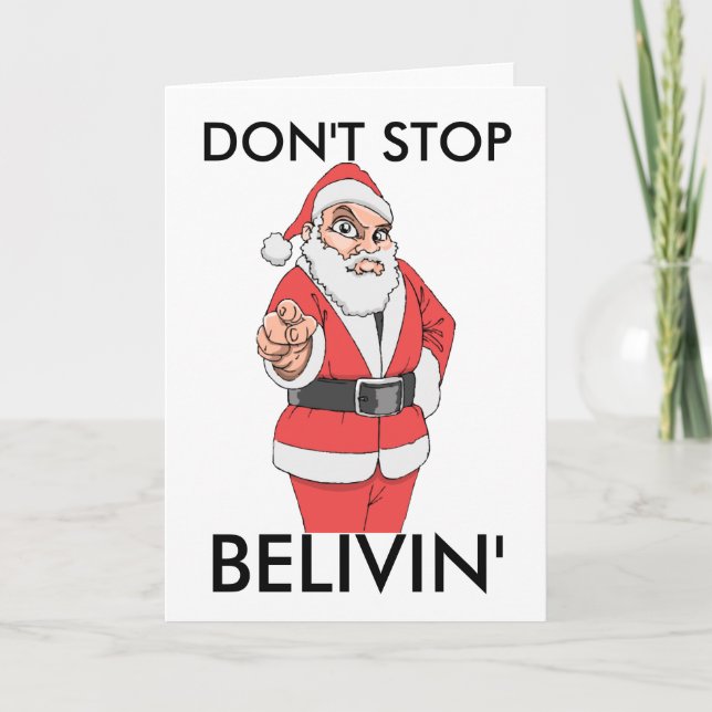 DON'T STOP, BELIVIN' HOLIDAY CARD (Front)