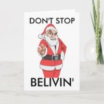 Don&#39;t Stop, Belivin&#39; Holiday Card at Zazzle