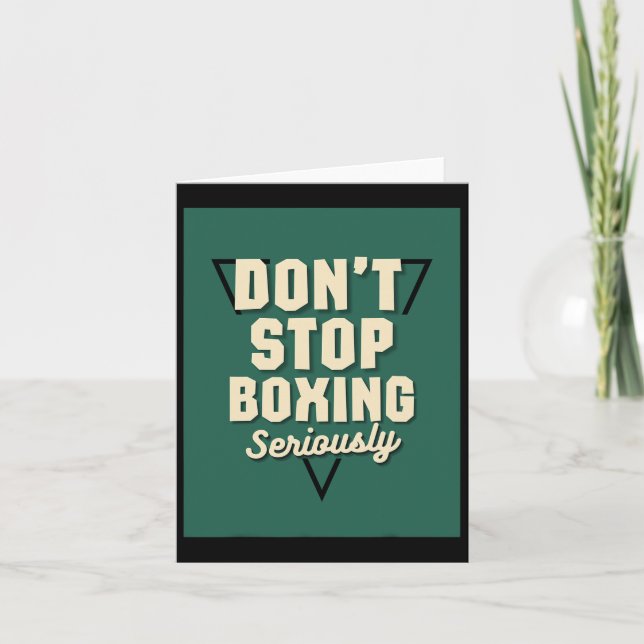 Don't Stop Boxing  Card (Front)