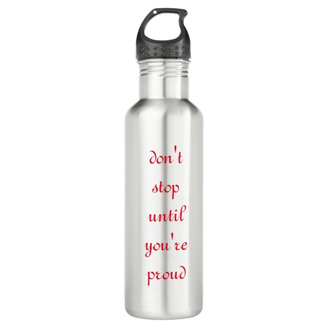 don't stop stainless steel water bottle (Front)