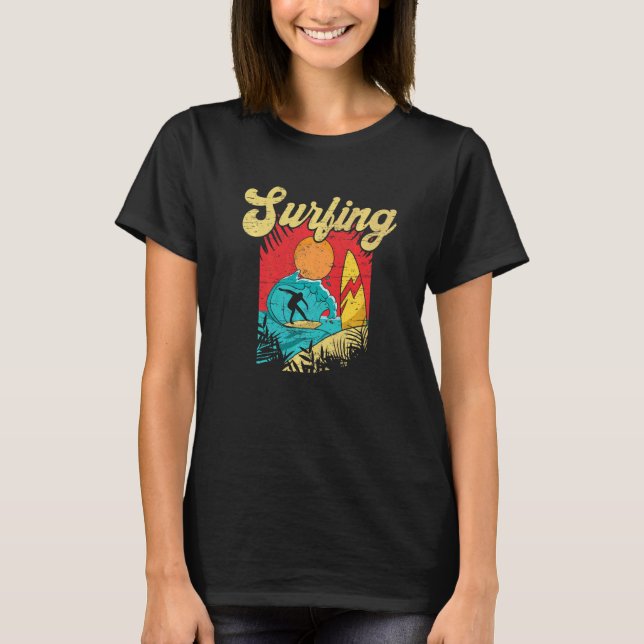 Don't Stop Surfing Extreme Sports Sea Waves Surfer T-Shirt (Front)
