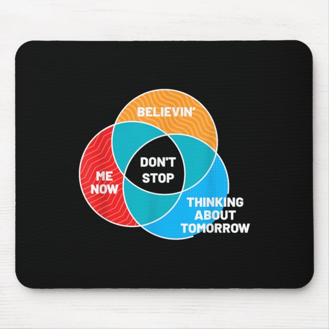 Don't Stop Venn Diagram Clic Rock  Mouse Pad (Front)