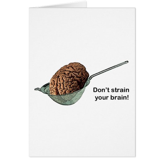 Don't Strain Your Brain! Cards (Front)