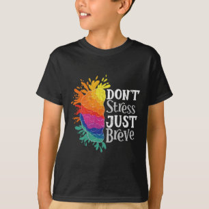Don't Stress Just Breve Fun Dyslexia Awareness Gra T-Shirt