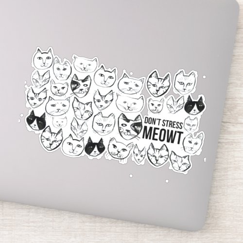 Dont Stress Meowt Funny Cat Sticker