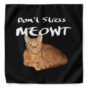 Don't Stress Meowt - Orange Cat Stress Me Out Bandana