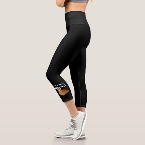 Dont Stress Meowt _ Orange Cat Stress Me Out Capri Leggings