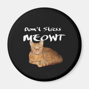 Don't Stress Meowt - Orange Cat Stress Me Out Magnet