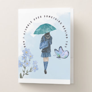 Don't Stumble Over Something Behind You Pocket Folder
