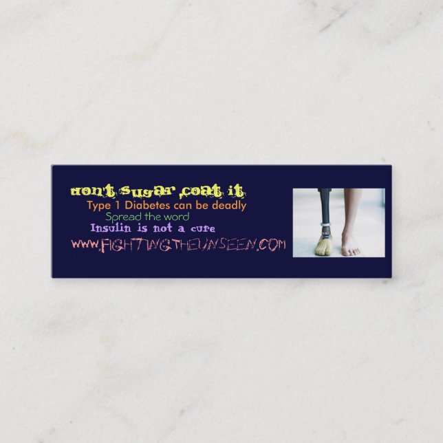 Don't Sugar Coat It Mini Business Card (Front)