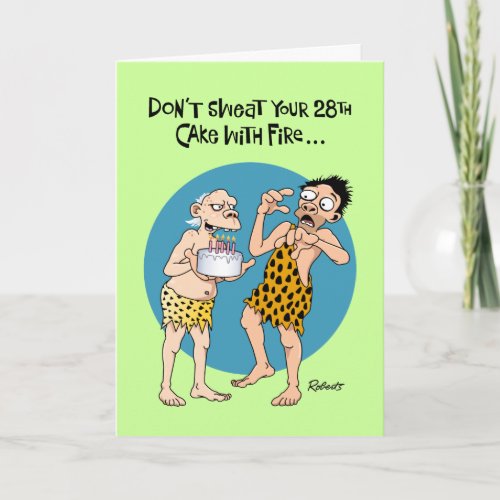 Dont Sweat 28th Birthday Card