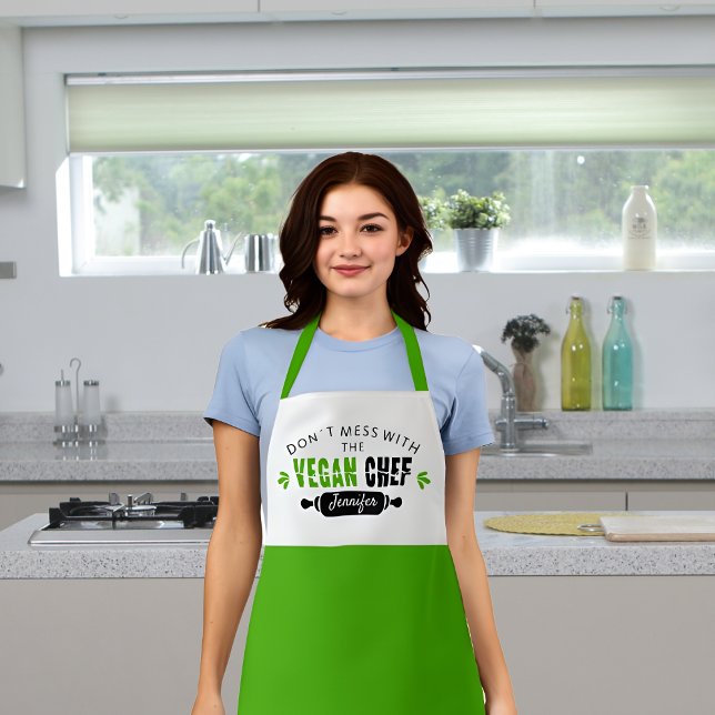 Dont´t Mess With The Vegan Chef (Customizable)  Apron (Creator Uploaded)
