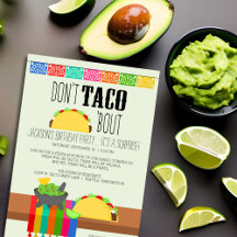 Don't Taco 'Bout Surprise Party Invitation