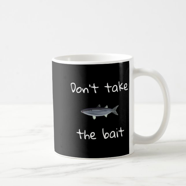 Dont Take The Bait Mullet Fish Artwork Painting  Coffee Mug (Right)