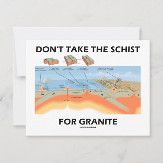 Don't Take The Schist For Granite (Geology Humor) (Front)