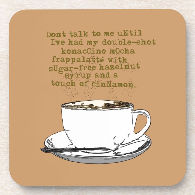 Don't Talk Need Coffee Coaster (Front)