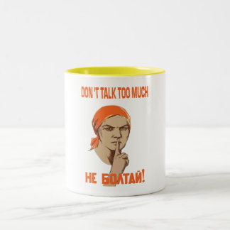 DON'T TALK SSSR Two-Tone COFFEE MUG