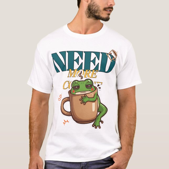 Don't Talk To Me Before Coffee Angry Frog T-Shirt (Front)