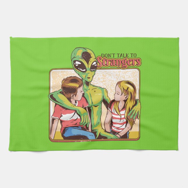 Dont Talk To Strangers Kitchen Towel (Horizontal)