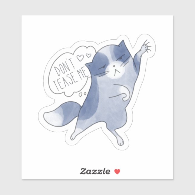 Don't Tease Me Kitty Sticker (Sheet)