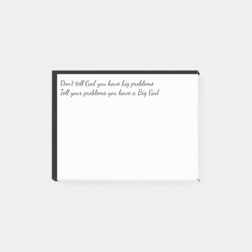 Dont tell God your problems Inspirational Quote Post_it Notes